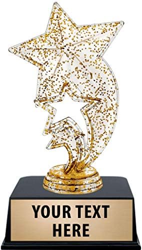 Круна Награди Ѕвезда Трофеи Со Сопствени Гравирање, 6 Персоналните Злато Сјајот Ракета Ѕвезда Трофеј На Црна База Премиер