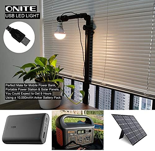 Onite 3 ПАКЕТ USB LED Светло За Кампување, Надворешно Светло Со Едноставен Прекинувач, Исто така и За Гаражен Магацин Автомобил Камион