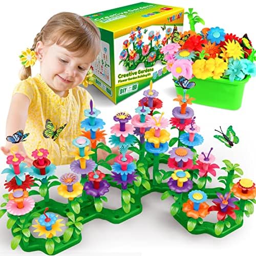 ЈЕБЕЈ Цветна Градина Градежни Играчки За Девојчиња На Возраст Од 3, 4, 5, 6, 7 Години-Матични Играчки Градинарство Се Преправаат