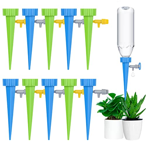 Јулаиоен 10 пакувања растителни самостојни уреди за шила со контрола на бавно ослободување, уреди за наводнување на капка по капка по