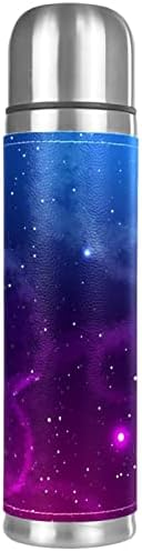 Универзум Галакси Апстракт Вакуум Изолирани Од Нерѓосувачки Челик Термос Шишиња 16oz, Еднократно Протекување Доказ Бпа-Слободен Вода Шише Со Чаша