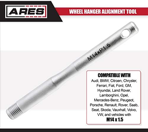 ARES 59012-17mm Non Marring Convex Convers Lug Nut Socket - M14X1.5 Алатка за усогласување на тркалото - Компатибилен со Mercedes -