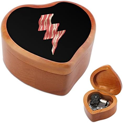 Напојувано од Bacon Thunder Woulden Music Box Heart Hearth Music Box Vintage Worden Clockwork Musical Box Difts