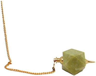 Jet Serpentine Hexagon Gold Pendulum бесплатна брошура Кристална терапија Прочистување посакува васту самосвесност чесност расположение