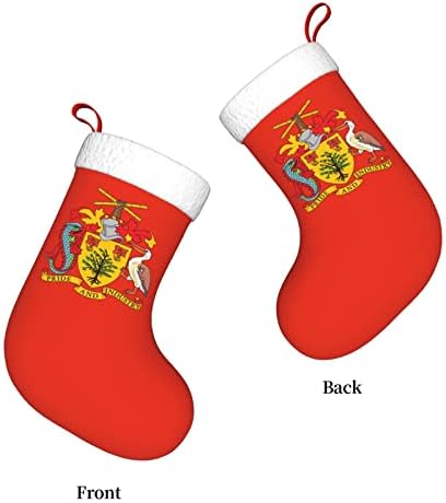 Национален амблем на емблот на Барбадос Божиќно декорација Класичен декорација Класик 18 инчи камин виси чорап