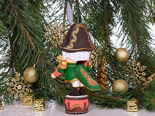 Дрвена рачна врежана оревчестарска војничка фигура 11 Божиќна декорација