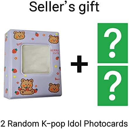 Kpop фото -картички албум мини фото ракав врзивно средство со 32 џебови + 2 парчиња kpop идол фото -картичка - преносна колекционерска