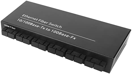 Оптички прекинувач Topincn Ethernet, 8 порти LED индикатор за конвертор на влакна на влакна Автоматски преговараат за семејство