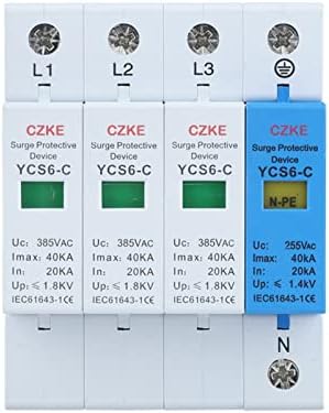 UNCASO YCS6-C 3P+NPE AC 20KA-40KA 385V SPD House Surge Protecter Заштита за заштита на низок напон