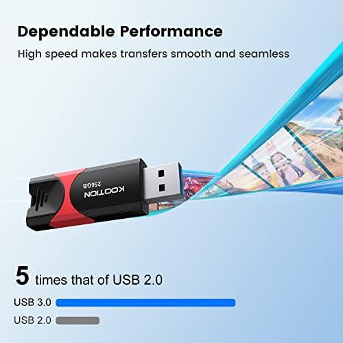 256 GB USB 3.0 Flash Drive Chootion Flash Drive 3.0 Thumb Drive Повлечен 256G мемориски стап USB диск скок на возење согрог со LED