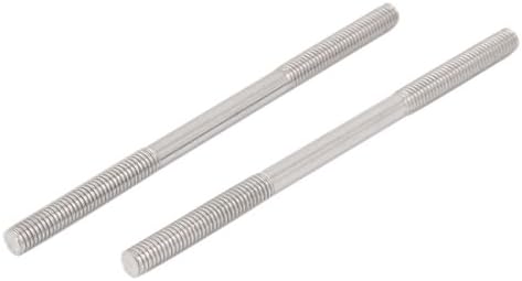 AEXIT M5X90MM 304 нокти, завртки и сврзувачки елементи не'рѓосувачки челик двојно крај навојна завртка за завртки и завртки на завртки за завртки за завртки 10 парчиња