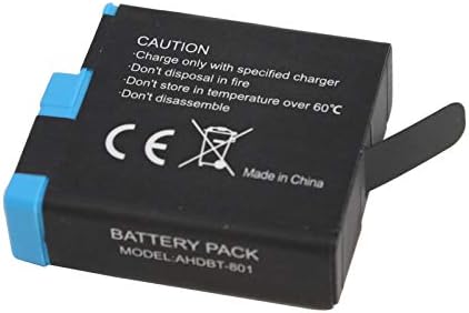 Замена на батеријата со 2-пакет AHDBT-801 за камерата GoPro AHDBT-601-Компатибилен со SPJB1B целосно декодирана батерија