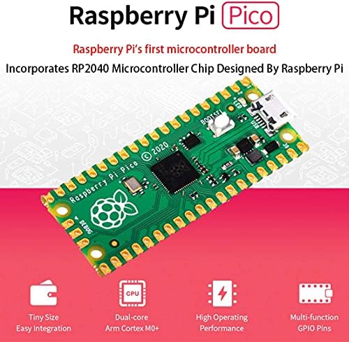 Maskberry Pi Pico MicroController табла со предводена заглавие, заснована на Raspberry Pi RP2040, кортекс со двојна јадрена