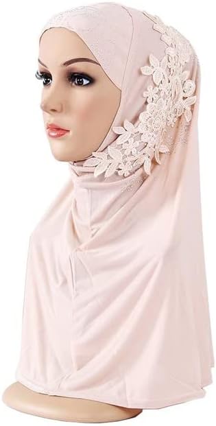 Модна модална памучна африканска хиџаб шамија долга муслиманска шал мека турбанска вратоврска за вртење на главата за жени - 1 дело од MSB ткаенина