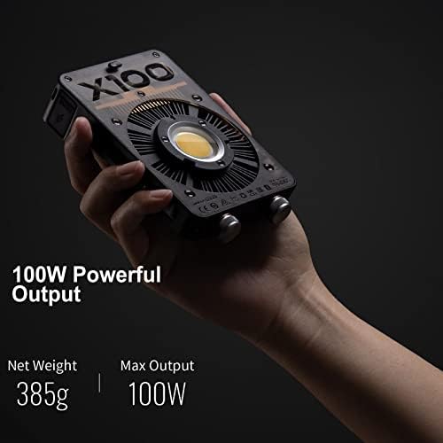 Zhiyun Molus X100 100w Bi-Color Pocket Видео Светло, 2700k-6500K CRI X100 100W Со Bluetooth Мрежа И Контрола На Апликации Континуирано Осветлување