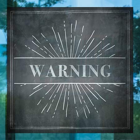 CGSignLab | Предупредување-Креда Рафал Прозорец Прицврстување | 24 x24