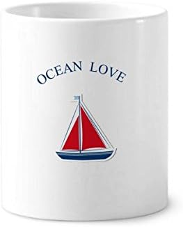 Едриличарски океан Loveубов море едрење сина четка за заби држач за пенкало кригла керамички штанд -молив чаша