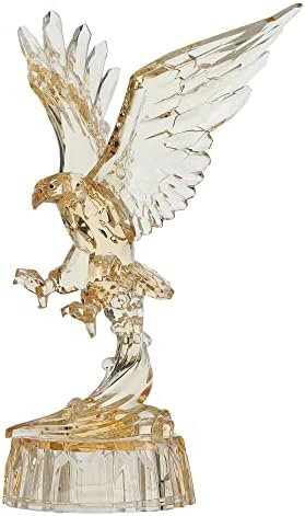 Хозузо акрилна орел фигура американска гордост ќелава орел фигурина стакло колекција украс статуа на животни колекционерски табела
