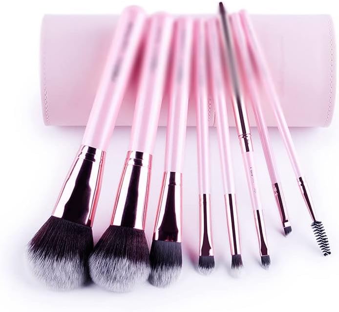 8-парчиња козметичка четка Поставете целосен сет на четки во прав алатки за шминка за барел поставени четки