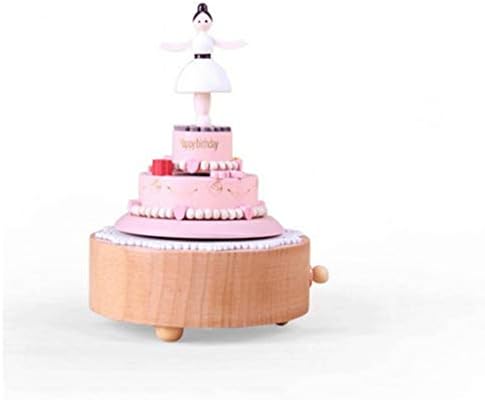 Дуба ротирајќи дрвена музичка кутија Детска играчка ретро креативна роденденска подарок за домашно украсување музичка кутија
