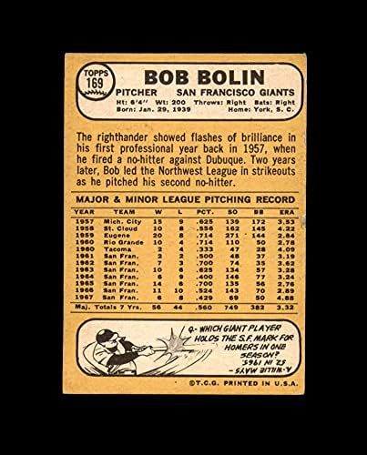 Боб Болин Ханд потпиша во 1968 година Топс Сан Франциско гиганти автограм