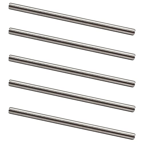 Fielect 5 парчиња од не'рѓосувачки челик тркалезни шипки 60ммкс3мм метални шипки стругли за занаетчиски занаетчиски занаетчиски