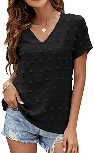 2023 Краток ракав против вратот шифон бренд бренд кошула за женски обичен маица летен есен девојки kw kw