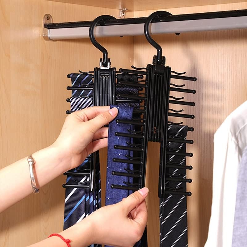 N/A прилагодлива решетка за складирање на вратоврска 360 степени ротација на домаќинството Врза за вратоврска за ременот свилен