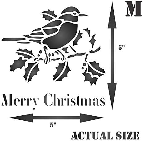 Божиќ Робин Матрица, 4.5 х 4.5 инчен-Бележник Декор &засилувач; Картичка Матрици За Сликарство Дефиниција