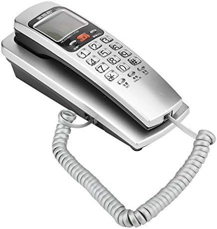Телефонска биро за телефонски кабел за повик FSK/DTMF, со копче за кристално, ставете ја фиксната модна продолжена телефонска