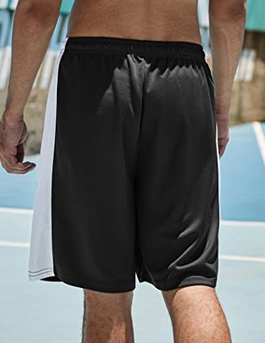 Коофанди машка кошаркарска шорцеви со 2 пакувања суво вклопување во тренингот за вежбање шорцеви активни атлетски перформанси со џебови