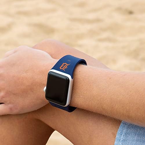 Игра Време Детроит Тигри Силиконски Спортски Часовник Бенд Компатибилен Со Apple Watch