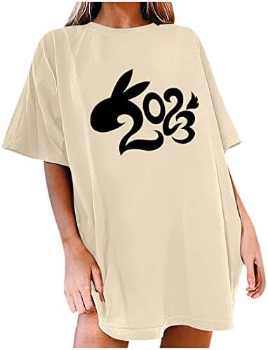 Краток ракав удобност боја облека трендовски екипаж врат графички обичен врвен маица за девојки летна есен блуза W0 W0