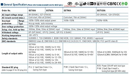 [PowerNex] Средно добро GST120A48-P1M 48V 2.5A AC/DC Индустриски адаптер со висока сигурност