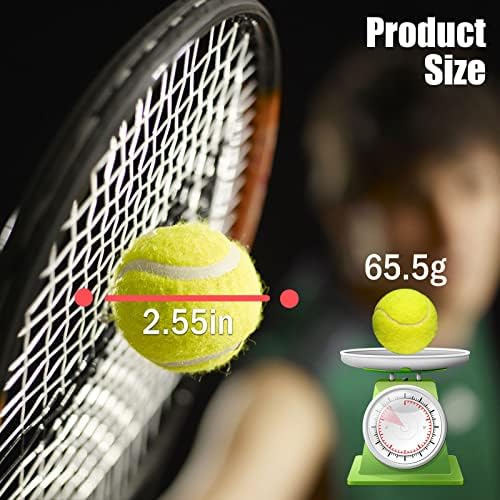 Тениски топки на баисидивеи 3/12 пакувања трајни топки со тенис под притисок, жолти чувствувани тениски топки со високи отскокнување тениски топки