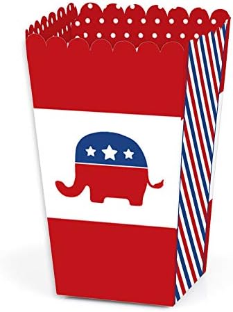 Голема точка на среќата на републиканските избори - Политичка партија Повојат кутии за третман на пуканки - сет од 12