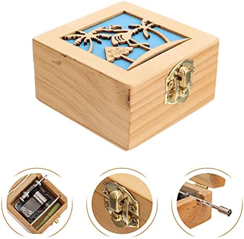 Abaodam 1 компјутер кутија гроздобер дрво стабилна домашна стилот шминка дрвена деликатна картонска музичка украсна накит роденден/декорација
