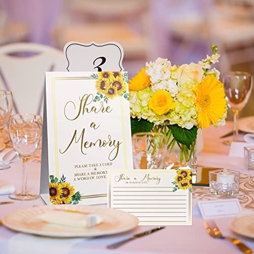 50 парчиња сончоглед споделете мемориски картички и меморијални знаци на сончоглед Место место за седишта за седишта за славење на живот дипломирање свадба невест?