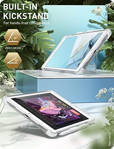 Јас-Бласон Хало Случај за iPad 9/8/7 Генерација, iPad 10.2, Тенок Јасни Заштитни Случаи Со Вграден Kickstand &засилувач; Внатрешна Tpu