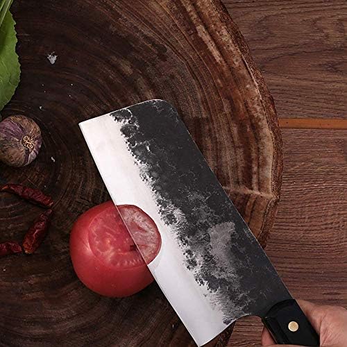 НОЖ ЗА Готвач НА ДЕНЃИЈА Ултра-Остар Кујнски Нож Од Нерѓосувачки Челик 7 Инчен Готвачки Нож Со Нож За Месо Од Розаномска Рачка
