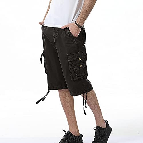 Mens Mens Mens Cargo Shorts Mase Mande Coly Color Multi-џеб панталони памучни комбинезони шорцеви