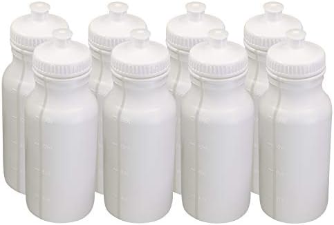 Pinnacle Mercantile Sports стиска пластични шишиња со вода црно притискање/влечење капа 20 унца без сет на БПА 8