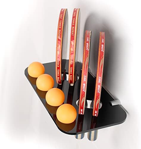Пинг -Понг лопатка за складирање табела за табела за тениски рекет е приказ на wallид монтиран