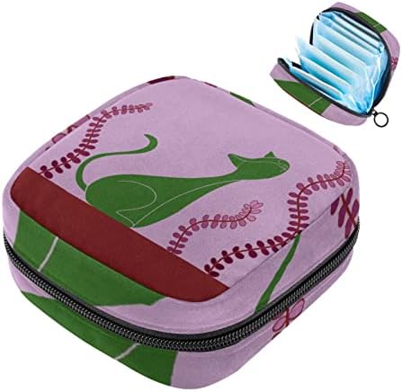 Оријукан санитарна торба за складирање на салфетки, торба за преносен период за жени, чаша, менструална чаша, цртана животинска