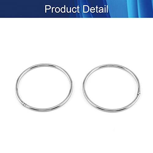 Aicosineg 201 прстен од не'рѓосувачки челик О 2,28 OD 0,12 пролетна дебелина на прстенот за заварување заварени тркалезни прстени за хардверски