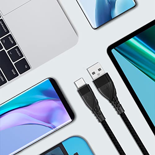 USB C Кабел За Полнач [2 Пакет, 3.3 ft], SUMPK USB a ДО USB C 2.0 Кабли За Пренос На Податоци Со Голема Брзина За Samsung Galaxy A20/S9/S8,
