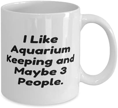 Аквариум чувајќи подароци за мажи жени, ми се допаѓа чување на аквариум и можеби 3 лица, мотивациски аквариум чувајќи кригла 11oz 15oz, чаша од