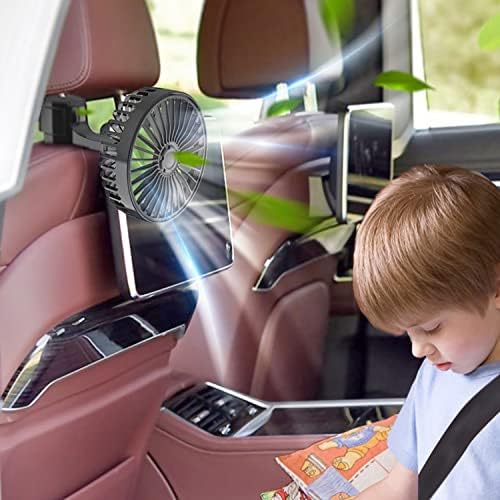 KINOWJI Автомобил Вентилатор, USB Напојува Автомобил Ладење вентилатор За Автомобил Задното Седиште Бебе 3 Брзина Силен Ветер 5V Вентилатор
