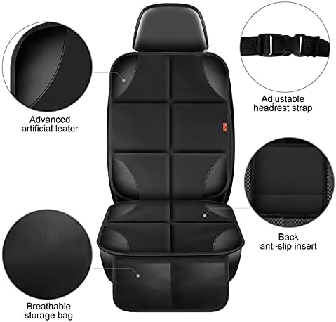 Заштитник на седиштето на автомобилот Xhyang 2 пакувања со перниче за перниче за автомобили, најгуста подлога, водоотпорни капаци на седиштето