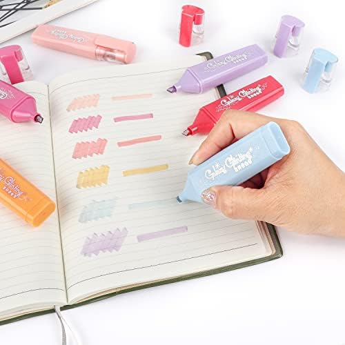 Uexingoo Pastel Color Highlighter Water Base Ink Mark Mark Pen Mrented Highlighter за студенти